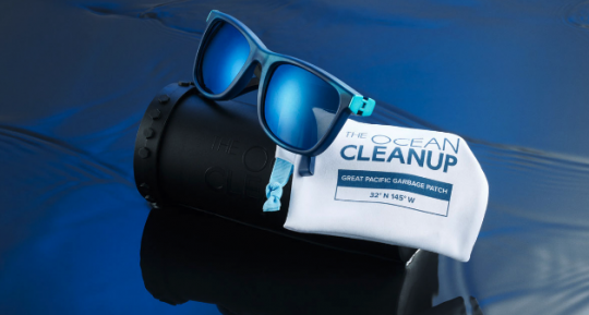 Picture of The Ocean Cleanup's recycled fashion sunglasses, made entirely from ocean plastic