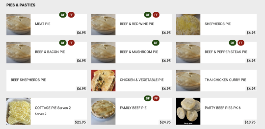 Picture of an online order selection from Simply Gluten Free Mentone, a high rated gluten free bakery in Melbourne