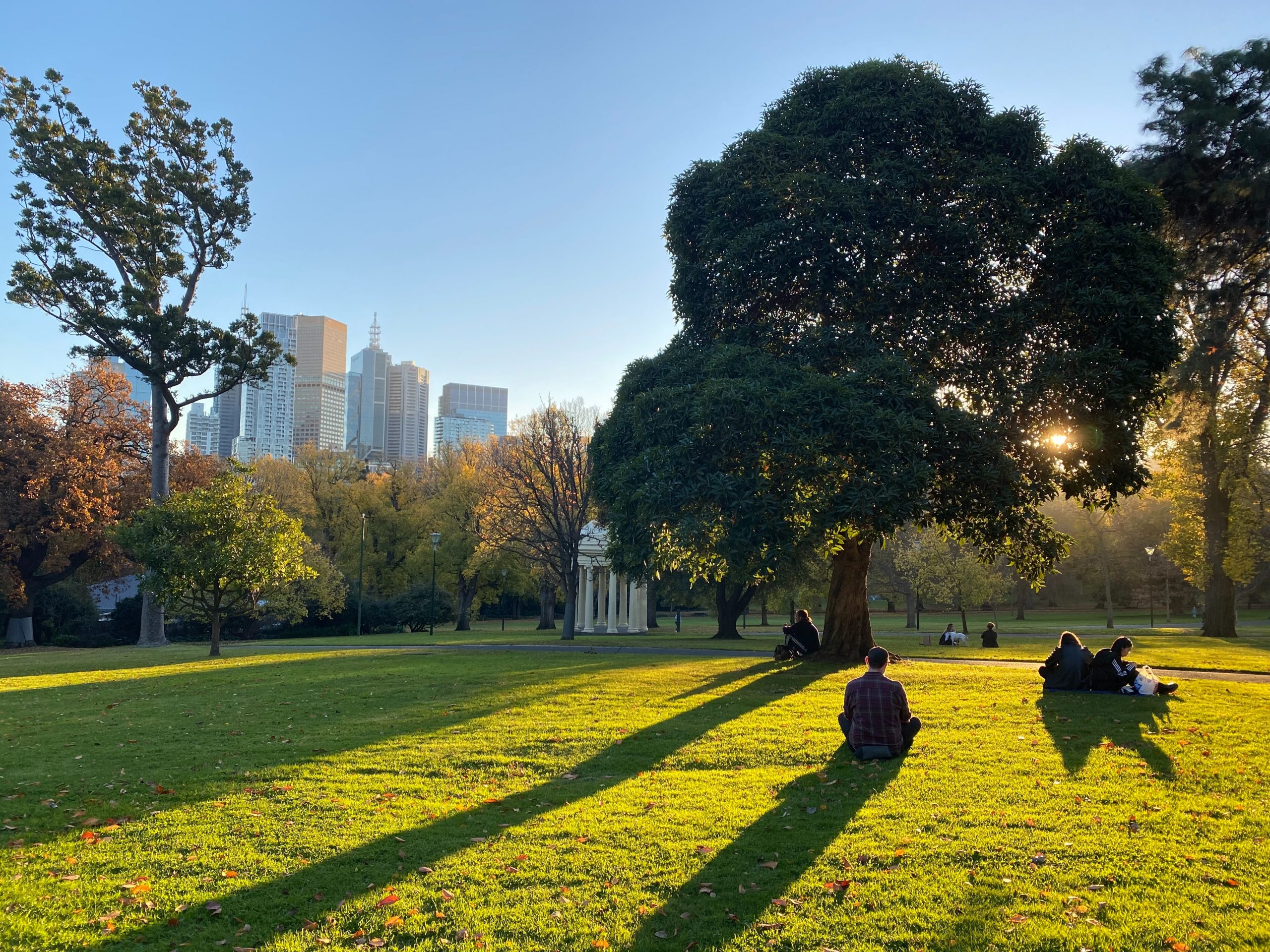 Picture of an autumn day and a walking trail in Melbourne