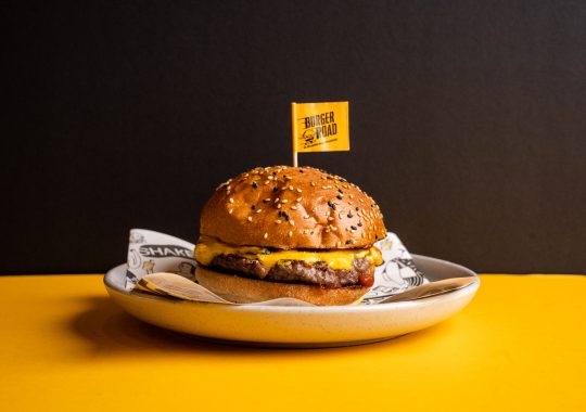Picture of a burger from Burger Road, home of the best vegan burgers in Melbourne