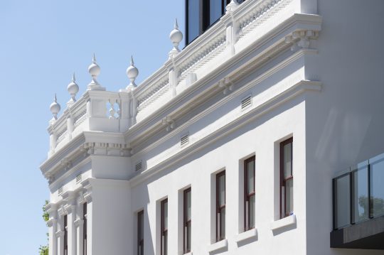 Exterior facade of R Hotel Geelong accommodation, originally built in 1850