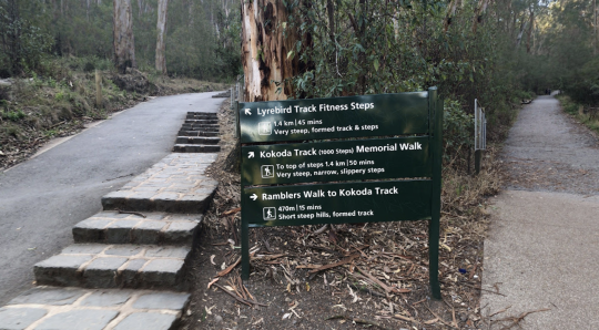 Picture of the 1000 Steps Dandenong track at Kokoda Track Memorial Walkway