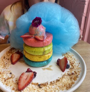 Picture of Rainbow pancakes at Feekah cafe