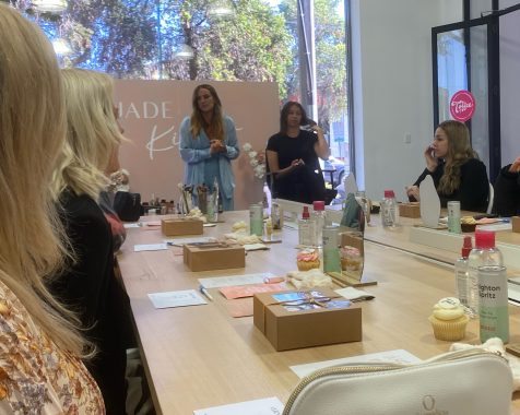 Picture of Jade K at the head of the class conducting a Melbourne makeup masterclass