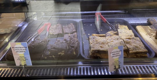 Picture of two trays of brownies available at Mister Nice Guy's Bakeshop