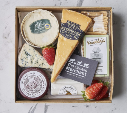 Picture of a box of cheese and crackers from Emerald Deli at South Melbourne Market