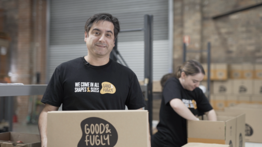 Picture of Rich from Good and Fugly fruit and vegetable delivery box