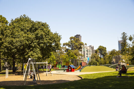 Carlton Gardens on the north-eastern edge of the Melbourne CBD