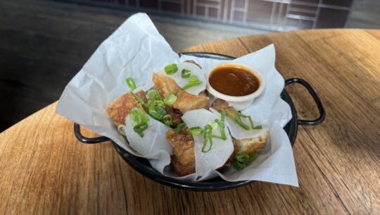 Picture of a dish of pork belly bites at The Boatbuilders Yard restaurant 