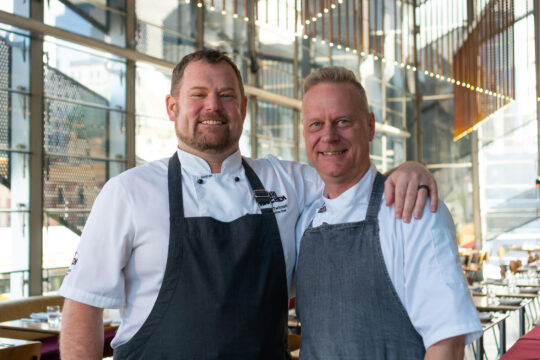 Picture of Taxi Kitchen chefs ahead of the wine dinner