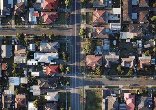 Picture of the Melbourne suburbs from a birds eye view showing Melbourne property