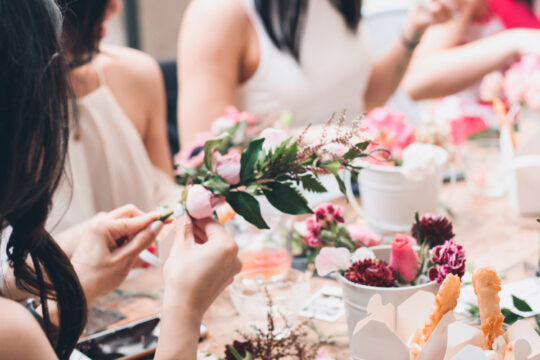 Picture of flower crown workshops at So Frenchy So Chic festival at Melbourne