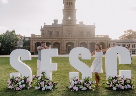 Entrance to the So Frenchy, So Chic festival at Werribee Mansion in Melbourne