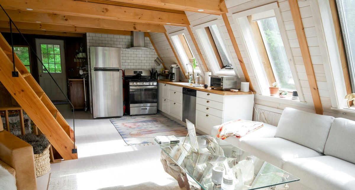 Picture of an Airbnb kitchen in a cabin location