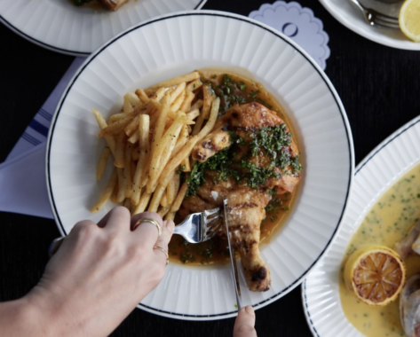 The classic roast chicken from Ottie's restaurant in Crowne Plaza Melbourne in Southbank