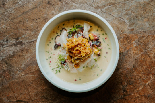Dish from Barra restaurant in Melbourne