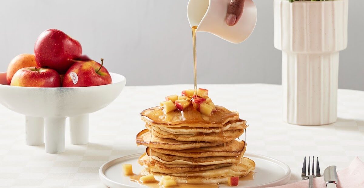 Picture of apple pancakes made with Montague Farms apples sold at little Food Market